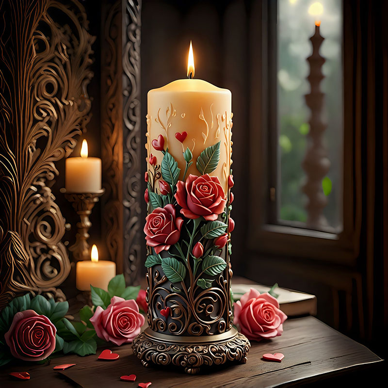قالب سيليكون على شكل عمود مزين - مراجعة Candle Making Vinings وسعره