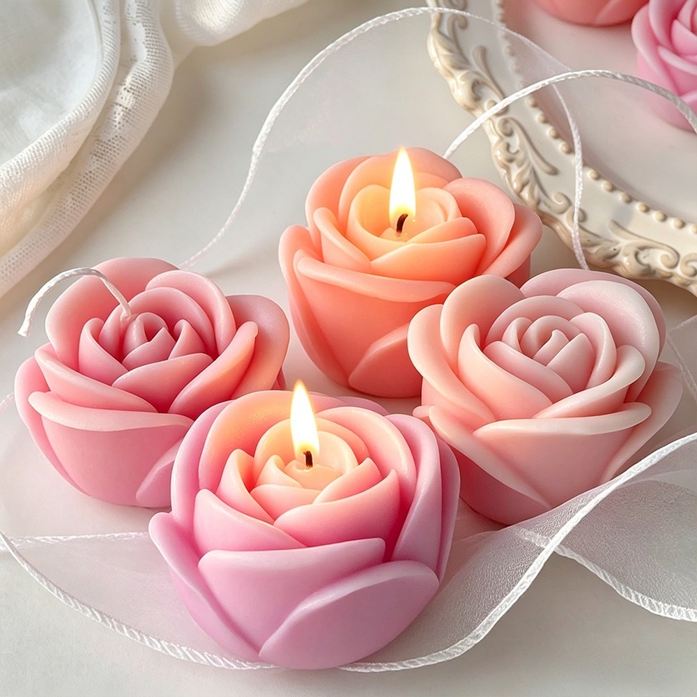 4 قطع/مجموعة قالب سيليكون لصنع - مراجعة Candle Making Date وسعره